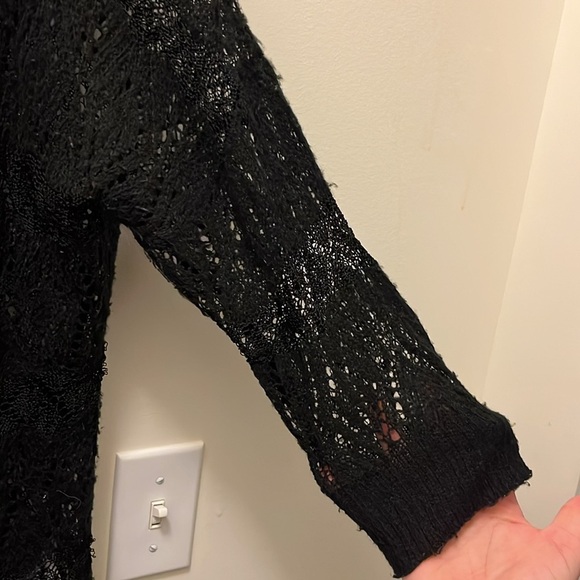Maurice’s black crochet cardigan Size Medium - Picture 5 of 7